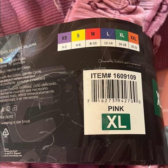 Disney Winnie the Pooh Pink Pajama Set - Picture 2 of 4